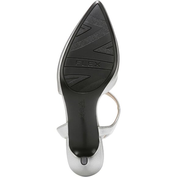 LifeStride Women Silver Faux Leather Closed Pointed Toe Santorini Dress Pump - Picture 9 of 9